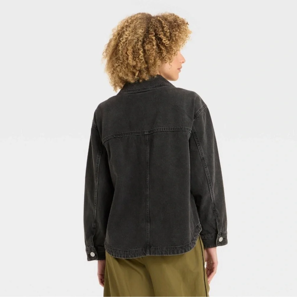 Women's Denim Shacket - Future Collective Black Wash M - Picture 3 of 3